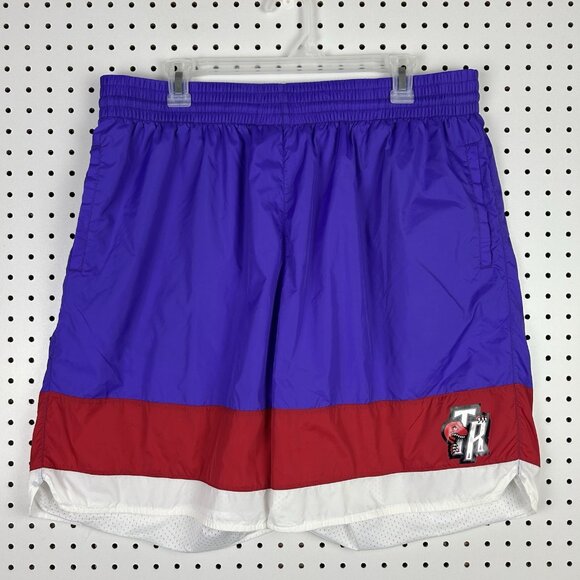 Mitchell Ness Toronto Raptors Mesh Line Shorts Men's XL Purple Red Pockets NBA‎ - Picture 1 of 9